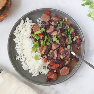 Easy Red Beans & Rice with Sausage