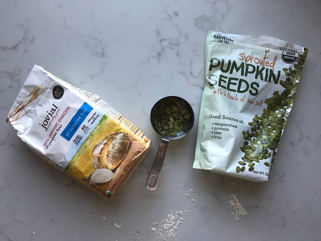 Cooking einkorn pancakes