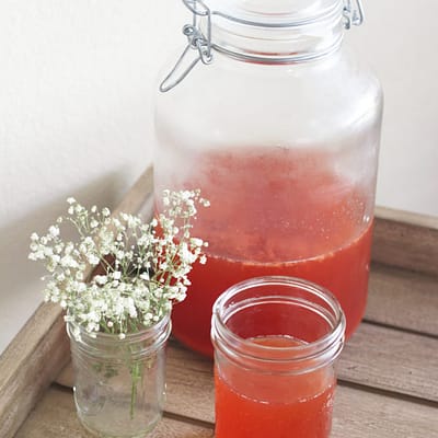 Homemade Strawberry Kombucha