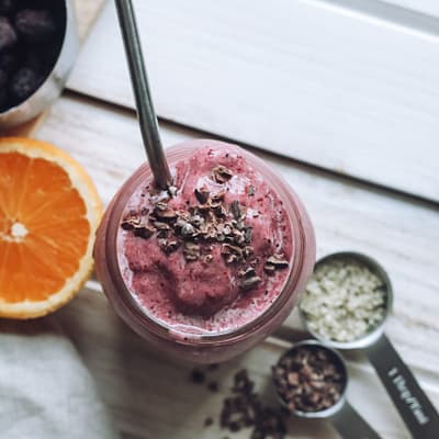 Jordan’s SuperBrain Berry Tart Smoothie