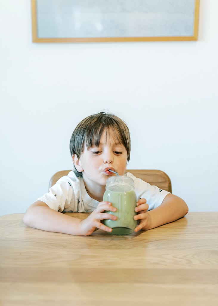 tropical green protein smoothie